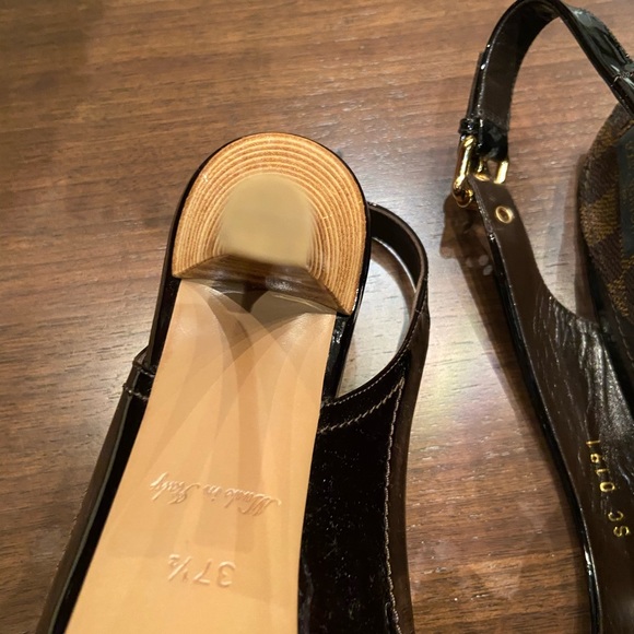 Louis Vuitton Vernis Leather Dice Peep Toe Pumps - Picture 3 of 6